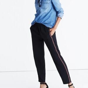 Madewell Black Embroidered Track Trousers XS